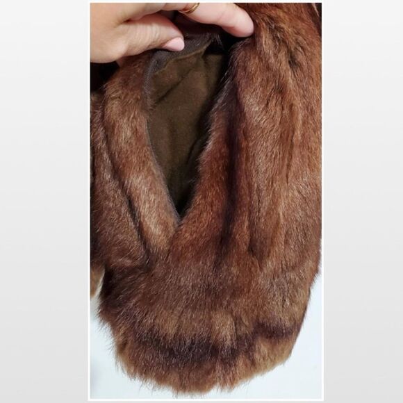 Vintage Carmans Omaha’s Style Center Fur Jacket Womens Luxurious Brown Stole VTG - Picture 8 of 16